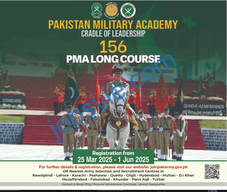 Join Pakistan Army as Commissioned Officer – PMA Long Course 156 (May 2025)